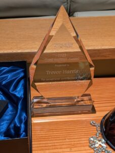 Trevor Harris Attends Sask K of C Charitable Foundation Board Meeting 3 2025 Gord Barwell Award