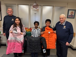 Msgr. Gerein Council 9859 Donated Coats for Kids 9 Three Grade 5 students from St. Augustine School by our Council’s Trustees, Len Jelinski and Wayne Rutten. Gerard Woynarski, F.S., also attended the presentation.
