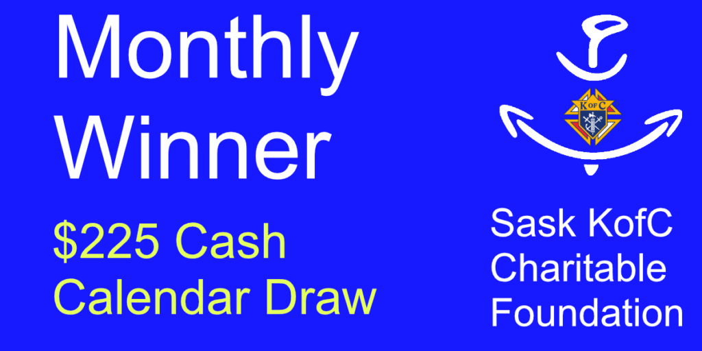 Winner of the Monthly Cash Calendar Prize Draw - July 31 - 2026 3 $225 Monthly Winner
