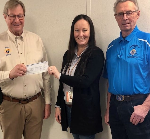 Denzil Council 3920 Presents Their Incentive Cheque to West Central Crisis & Family Support Centre Inc 1 Pictured above are Council #3920 GK Denzil Irwin Sieben, Michelle Weber Executive Director of WC&FSCI, and Marvin DeSchryver Sask. K of C Charitable Foundation Board Representative.