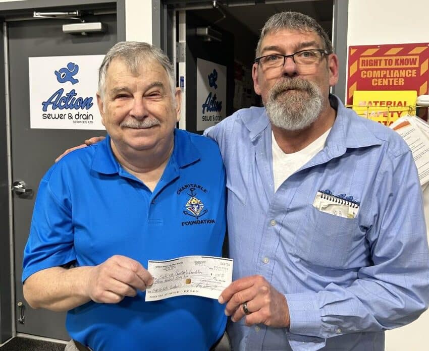 Action Sewer and Drain Donated Coats for Kids 2 Wayne Matt and Roy Diering of Action Sewer and Drain.