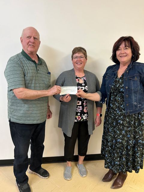 Sask K of C Charitable Foundation donates to Lanigan Food Bank and St. Mary's Parish 1 Kathy Knaus & Gwen Nakoneshny of the Lanigan Food Bank received a donation from the Sask K of C Charitable Foundation, May 3rd, 2026.